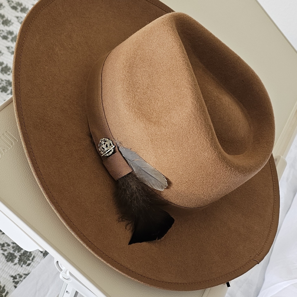 100% Wool Rip Curl Valley Wide Brim Wool Felt Hat L: 61cm